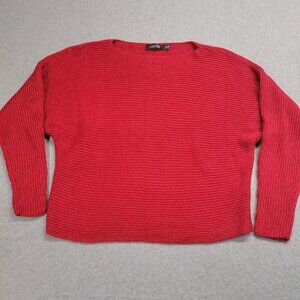 Lauren Ralph Lauren Red Metallic Sweater  Women's Size‎ XL Holiday Glam Fancy
